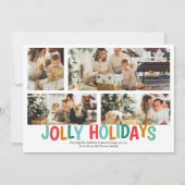 4写真パーソナライズされたホリすてきズクリスマス シーズンカード (正面)
