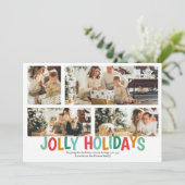 4写真パーソナライズされたホリすてきズクリスマス シーズンカード (スタンド正面)