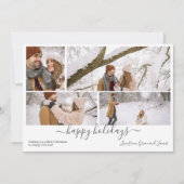 4写真パーソナライズされたメリークリスマスホリデーカード シーズンカード (正面)