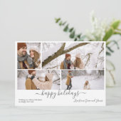 4写真パーソナライズされたメリークリスマスホリデーカード シーズンカード (スタンド正面)