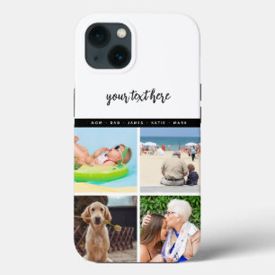 4写真パーソナライズされた家族ラブメモリーズ記念 iPhone 13ケース
