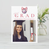 4写真ピンクボウディスコボール卒業パーティー 招待状 (スタンド正面)