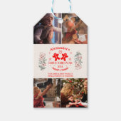 4写真フローラエレガントベビーの初めてのクリスマス ギフトタグ (正面)