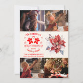 4写真フローラエレガントベビーの初めてのクリスマス シーズンカード (正面)