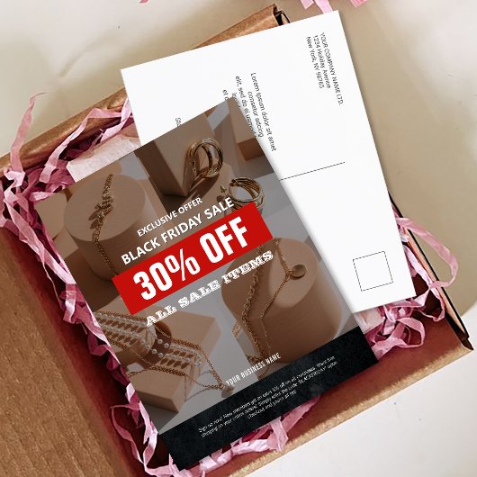 4写真ブラックフライデーセール製品プロモーション ポストカード