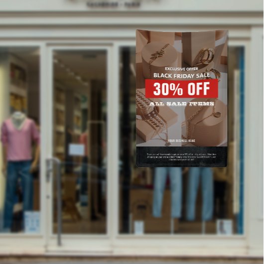 4写真ブラックフライデーセール製品プロモーション 横断幕