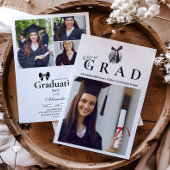 4写真ブラックボウディスコボール卒業パーティー 招待状