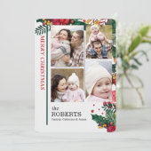 4写真ホリーとベリーのクリスマス シーズンカード (スタンド正面)