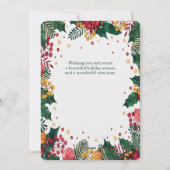 4写真ホリーとベリーのクリスマス シーズンカード (裏面)