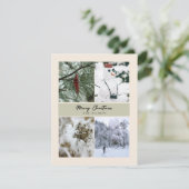 4写真メリーパーソナライズされたクリスマスグリーティング シーズンカード (スタンド正面)