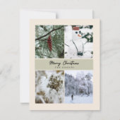 4写真メリーパーソナライズされたクリスマスグリーティング シーズンカード (正面)