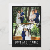 4写真モダンの結婚ありがとう サンキューカード (正面)