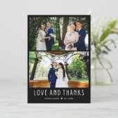 4写真モダンの結婚ありがとう サンキューカード (スタンド正面)