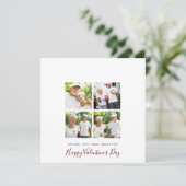 4写真モダンコラージシニアカップルのバレンタイン シーズンカード (スタンド正面)