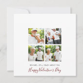 4写真モダンコラージシニアカップルのバレンタイン シーズンカード (正面)