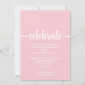 4写真モダンコラージピンク卒業 招待状 (裏面)