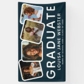 4写真モダンコラージュ大学院卒業海軍 横断幕 (縦)