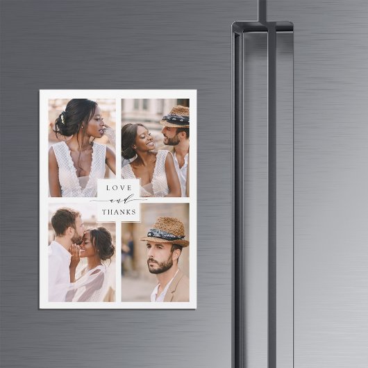 4写真モダンコラージュ結婚の磁気あり