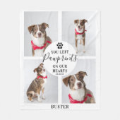 4写真モダンコラージュ |ペットロス犬/猫 フリースブランケット (正面)