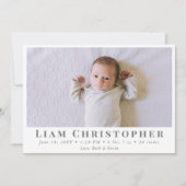 4写真モダンミニマルシンプル誕生 案内状 (正面)