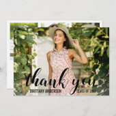 4写真モダン卒業サンキューカードW 案内状 (正面/裏面)