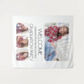 4写真モダン卒業パーティーへようこそ タペストリー (正面(横))