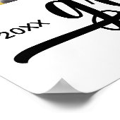 4写真モダン卒業パーティー ポスター (角)