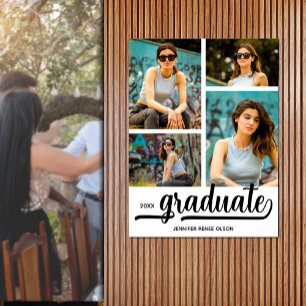 4写真モダン卒業パーティー ポスター