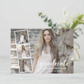 4写真モダン卒業発表 招待状 (スタンド正面)