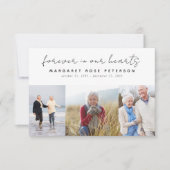 4写真モダン葬儀悔やみや弔慰 サンキューカード (正面)