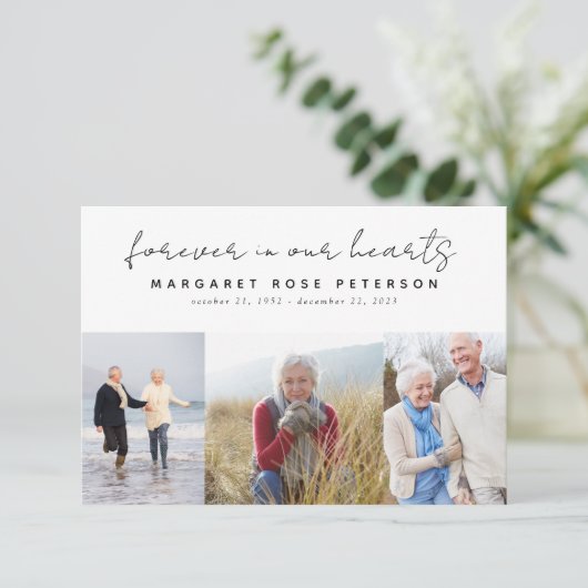 4写真モダン葬儀悔やみや弔慰 サンキューカード (スタンド正面)