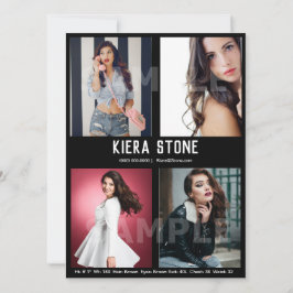 4写真代理モデルCompカード黒のテンプレート 招待状