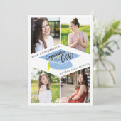 4写真卒業キャップ告知と招待状 招待状 (スタンド正面)