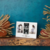 4写真妊婦のコラージモノグラムイニシャル フォトプラーク (側面)