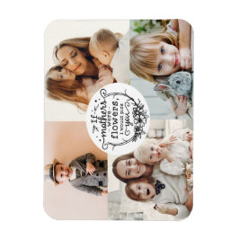 4写真家族コラージュ母の子守ママ日 マグネット