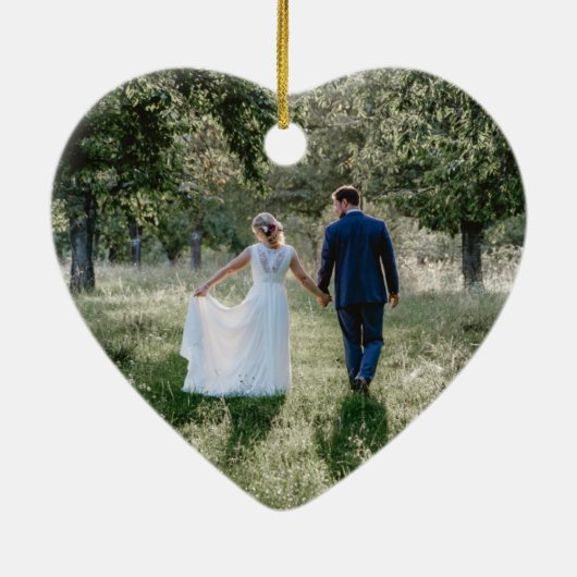 4写真第1回クリスマスブルゴーニュ金ゴールドハート セラミックオーナメント (裏面)