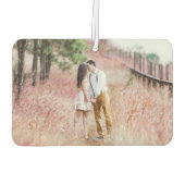 4写真結婚のカラーモダンブラック&ホワイトハート カーエアーフレッシュナー (裏面)