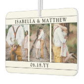 4写真結婚のカラーモダンブラック&ホワイトハート カーエアーフレッシュナー (左)