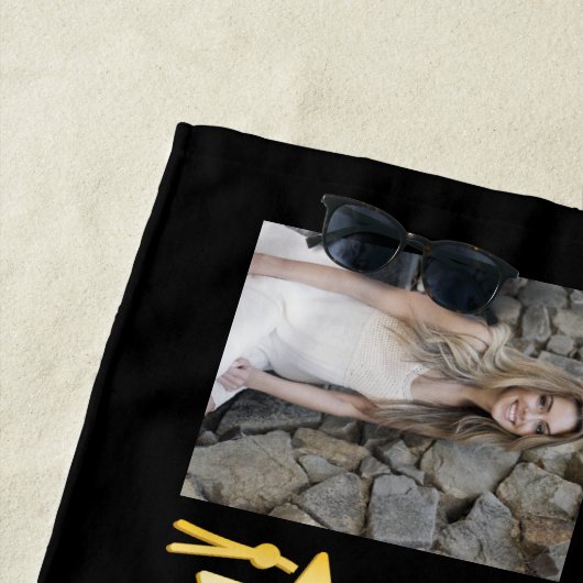 4写真黒金ゴールドおめでとう研究科大学院 ビーチタオル (インサイチュ)