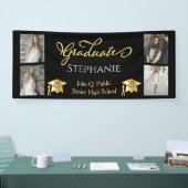 4写真黒金ゴールド研究科大学院 横断幕 (トレードショー)