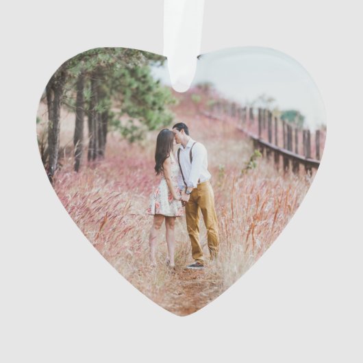 4写真1stクリスマスマ婚約したーブルフェイクハート オーナメント (裏面)