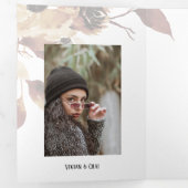 4写真3回卒業発表カード 三つ折りクリスマスカード (内部最初)