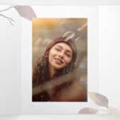 4写真3回卒業発表カード 三つ折りクリスマスカード (内部中)