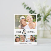 4写真(3 + 1)アンパサンドフローラ結婚の感謝 ポストカード (スタンド正面)