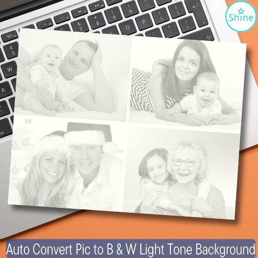 4写真Auto Convert写真をB & Wライトトーンに ノートパッド