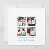 4写真LGBT愛妻一周年記念ティール（緑がかった色） カード (正面)