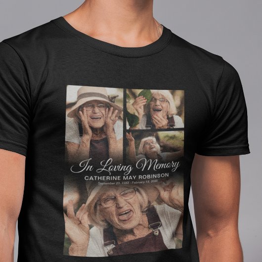 4写真Loving Memory Memorial Tシャツ