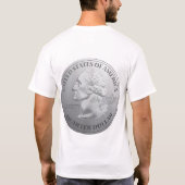 4分の1に戻る非衣装 Tシャツ (裏面)