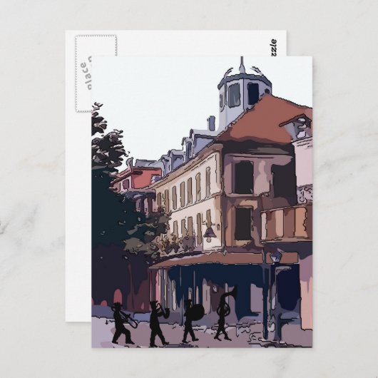 4分の1の真ちゅうフランスのバンド ポストカード (正面/裏面)