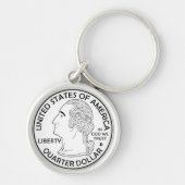 4分の1ドル硬貨の自由 キーホルダー (正面)